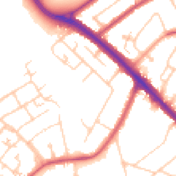 Daytime road noise heatmap for KT19 0JN