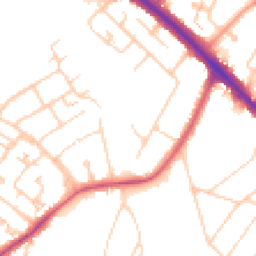 Daytime road noise heatmap for KT19 0JW