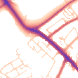 Daytime road noise heatmap for KT19 0JZ