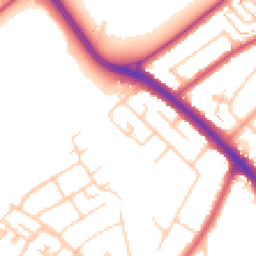 Daytime road noise heatmap for KT19 0LN