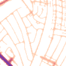 Daytime road noise heatmap for KT19 0NZ