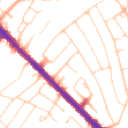 Daytime road noise heatmap for KT19 0PY