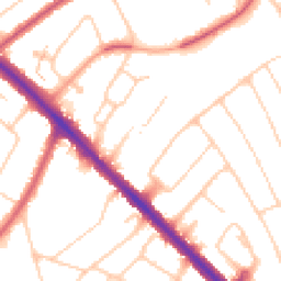 Daytime road noise heatmap for KT19 0SY