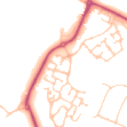 Daytime road noise heatmap for KT19 7DB