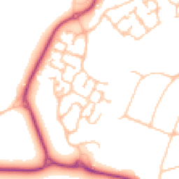 Daytime road noise heatmap for KT19 7EE