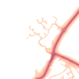 Daytime road noise heatmap for KT19 7ND