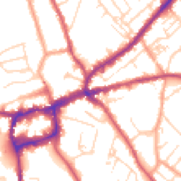 Daytime road noise heatmap for KT19 8AD