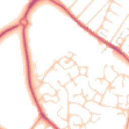 Daytime road noise heatmap for KT19 8FP