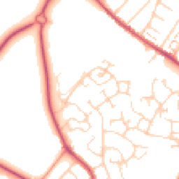 Daytime road noise heatmap for KT19 8GN