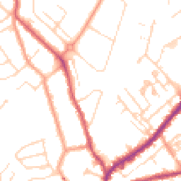 Daytime road noise heatmap for KT19 9AB