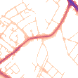 Daytime road noise heatmap for KT19 9FN