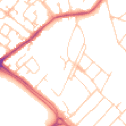 Daytime road noise heatmap for KT19 9GL