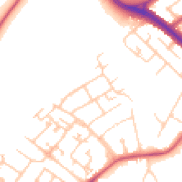 Daytime road noise heatmap for KT19 9PP