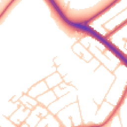 Daytime road noise heatmap for KT19 9PU
