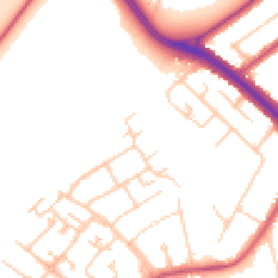 Daytime road noise heatmap for KT19 9QF