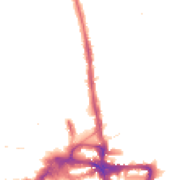 Night-time road noise heatmap for KT2 5BP