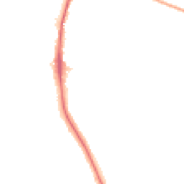 Night-time road noise heatmap for KT2 5BQ