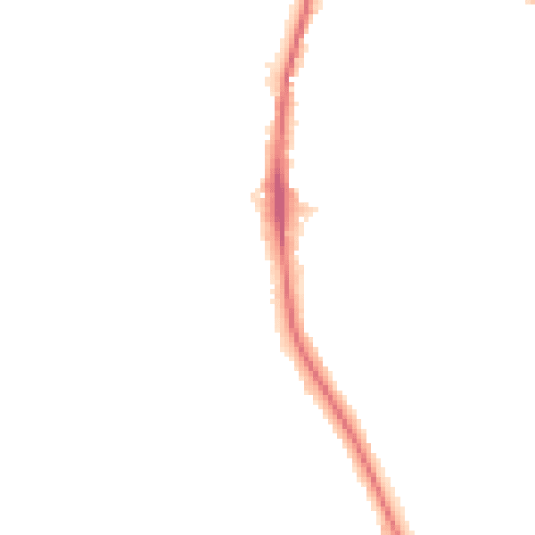Night-time road noise heatmap for KT2 5DB