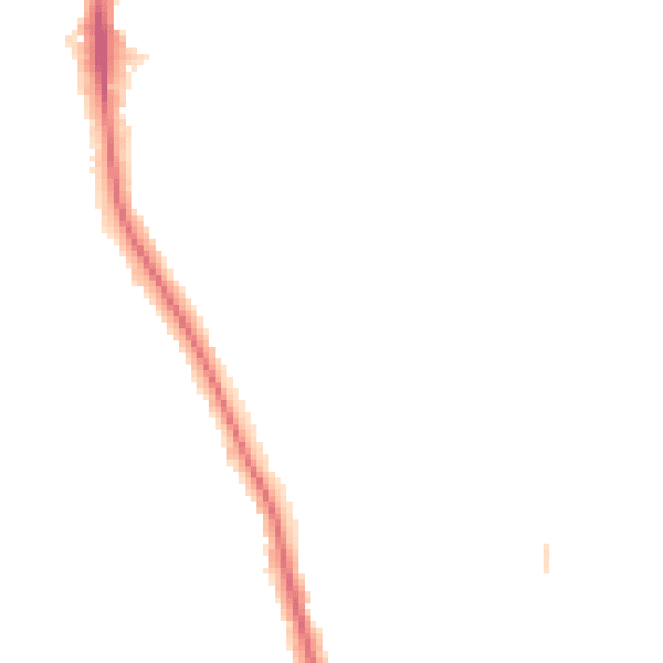 Night-time road noise heatmap for KT2 5DR