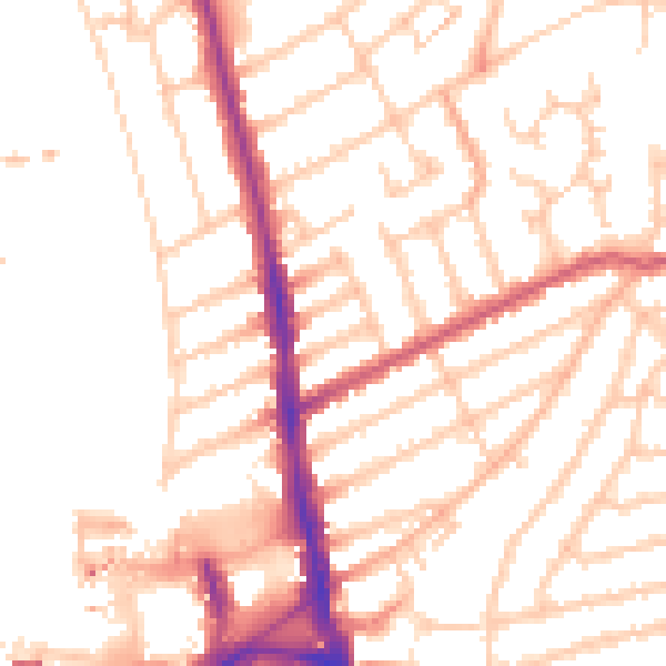 Daytime road noise heatmap for KT2 5ET