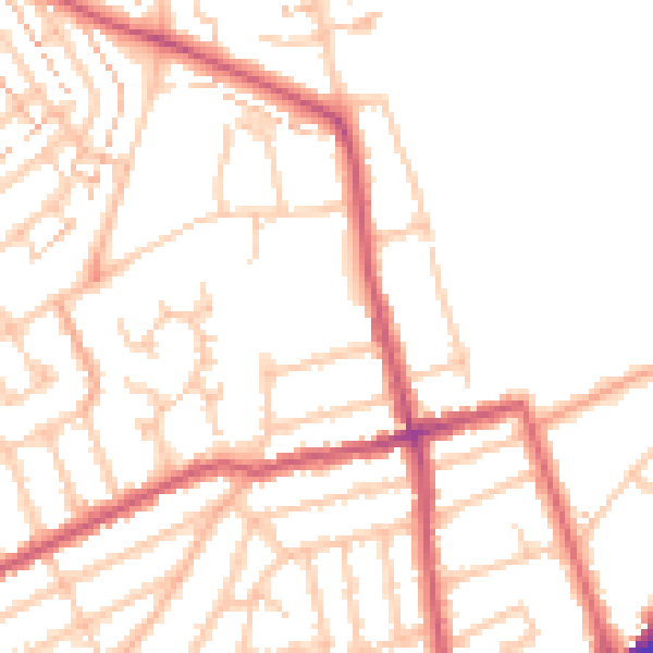 Daytime road noise heatmap for KT2 5FS