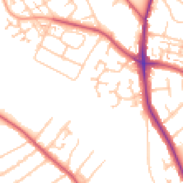Daytime road noise heatmap for KT2 5GB