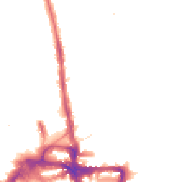 Night-time road noise heatmap for KT2 6AD