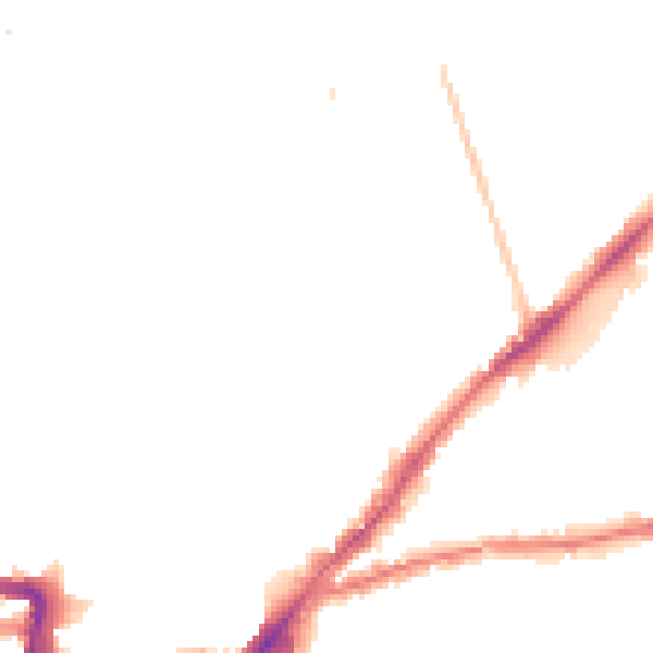 Night-time road noise heatmap for KT2 6DW
