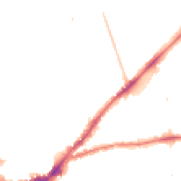 Night-time road noise heatmap for KT2 6FH