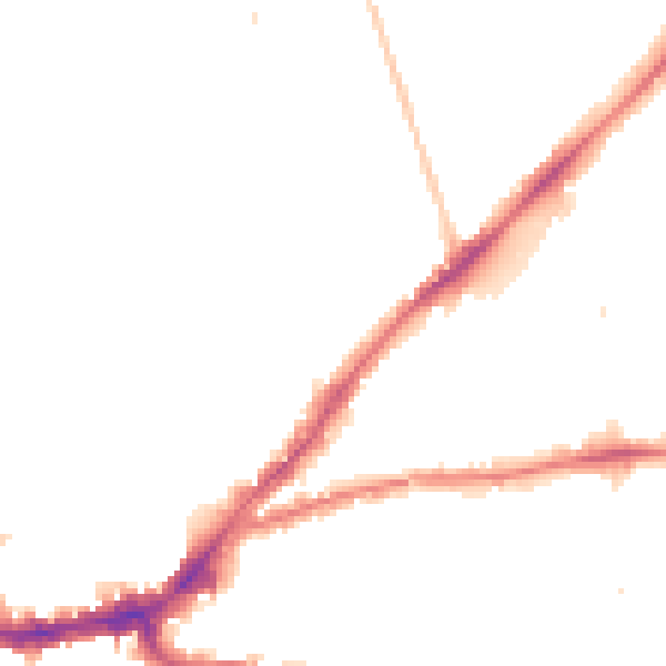 Night-time road noise heatmap for KT2 6FL