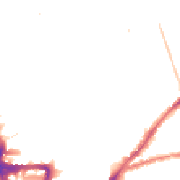 Night-time road noise heatmap for KT2 6LL