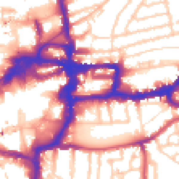 Daytime road noise heatmap for KT2 6ND