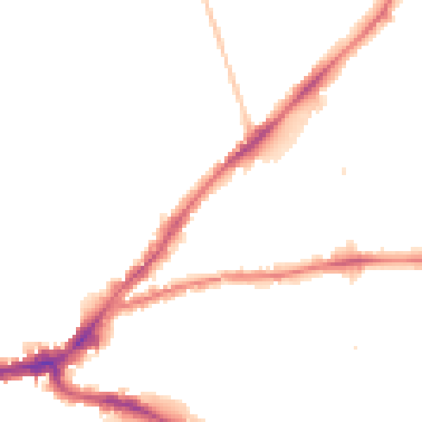 Night-time road noise heatmap for KT2 7AU
