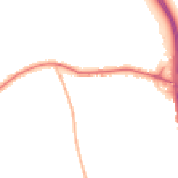 Night-time road noise heatmap for KT2 7DN