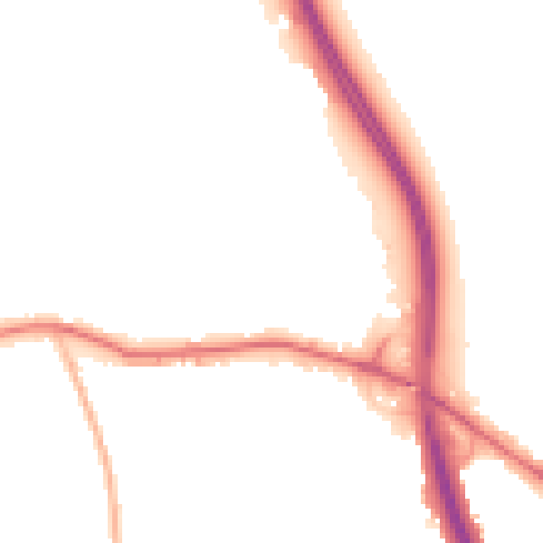 Night-time road noise heatmap for KT2 7EE