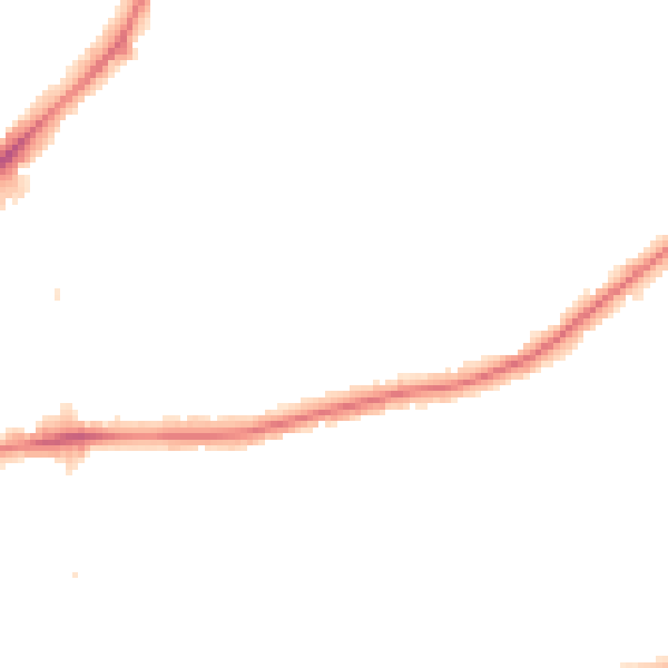 Night-time road noise heatmap for KT2 7EX