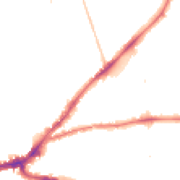 Night-time road noise heatmap for KT2 7NH