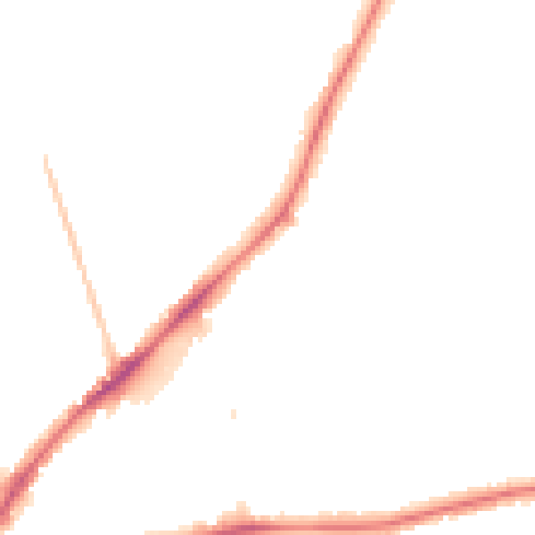 Night-time road noise heatmap for KT2 7PQ