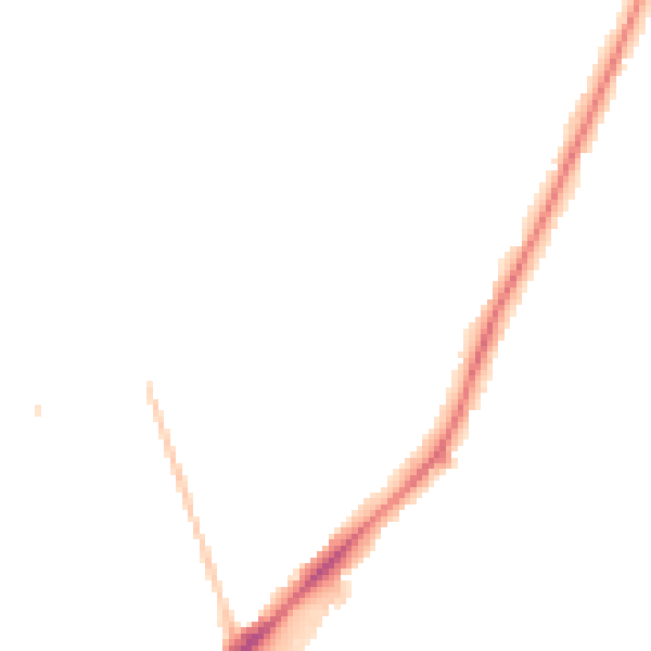 Night-time road noise heatmap for KT2 7TT