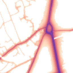 Daytime road noise heatmap for KT20 5BQ