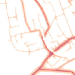 Daytime road noise heatmap for KT20 5DT
