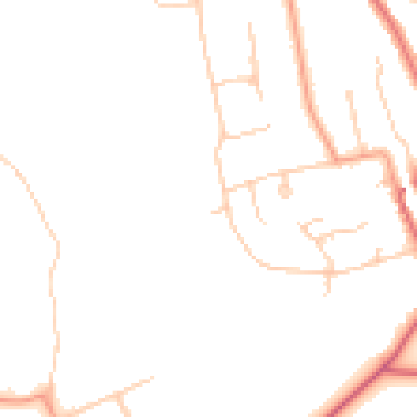 Daytime road noise heatmap for KT20 5ES
