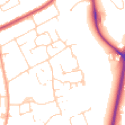 Daytime road noise heatmap for KT20 5FS