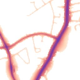 Daytime road noise heatmap for KT20 5LY