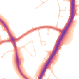 Daytime road noise heatmap for KT20 5NB