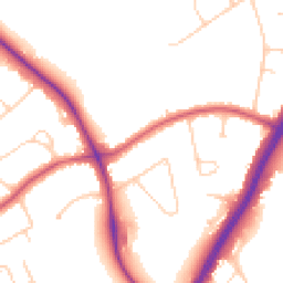 Daytime road noise heatmap for KT20 5NE