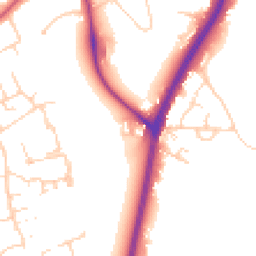 Daytime road noise heatmap for KT20 5NP