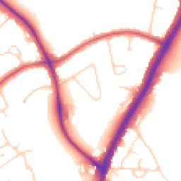 Daytime road noise heatmap for KT20 5PB