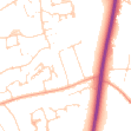 Daytime road noise heatmap for KT20 5QS
