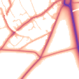 Daytime road noise heatmap for KT20 5SF